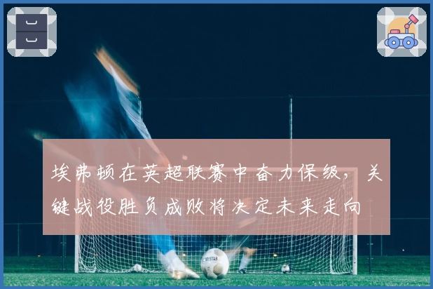 埃弗顿在英超联赛中奋力保级，关键战役胜负成败将决定未来走向